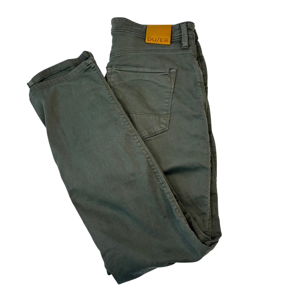 DU/ER N2X Relaxed Taper Pants Mens 34x32 Gray Stretch Performance Chino